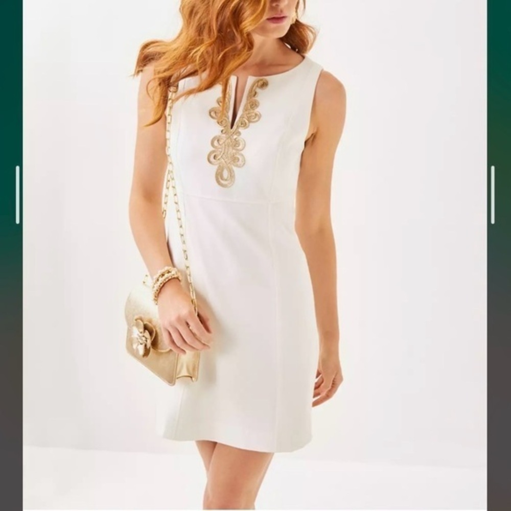 Lilly Pulitzer Trini Shift Dress in Resort White Size 2